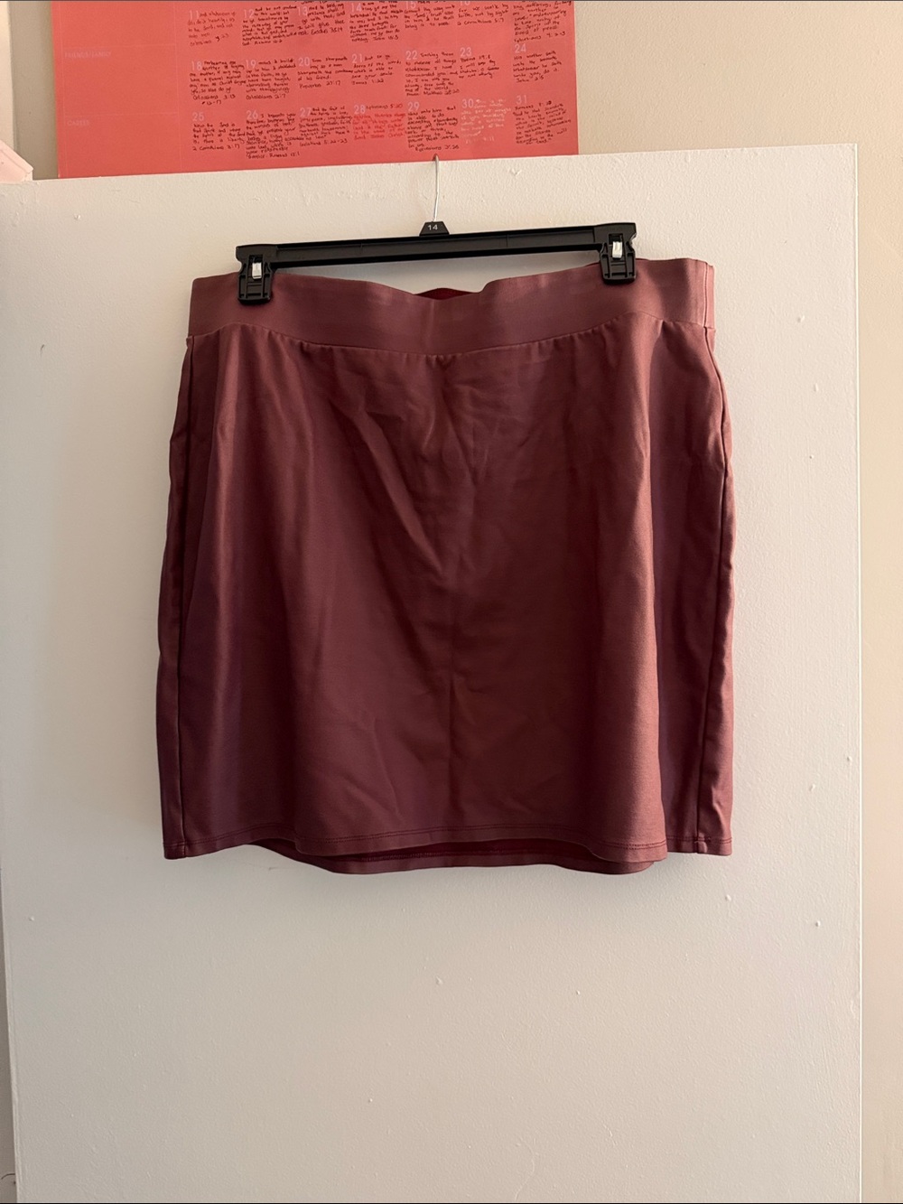 Women's Stretch Mini Skirt - Burgundy